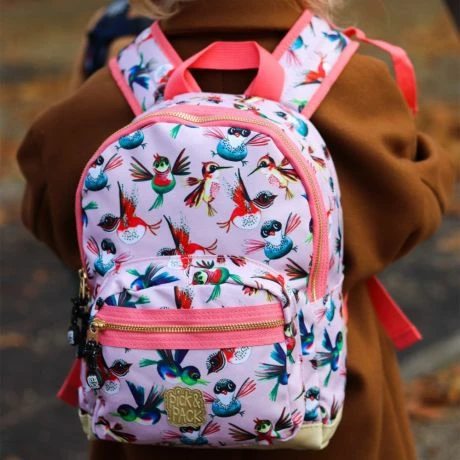 Pick & Pack Rugzak M Birds Soft Pink 9 Pick & Pack Rugzak M Birds Soft Pink - Afbeelding 7