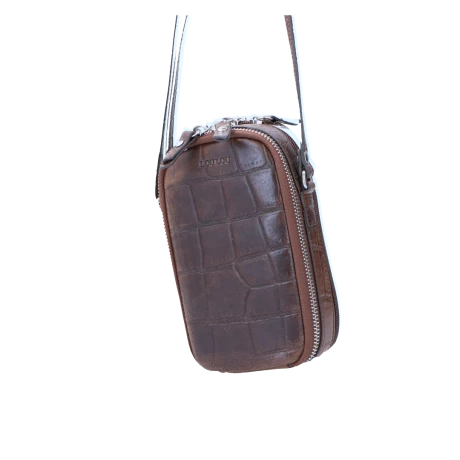LouLou Essentiels Vintage Croco Mobilebag Cacao 6 LouLou Essentiels Vintage Croco Mobilebag Cacao - Afbeelding 4
