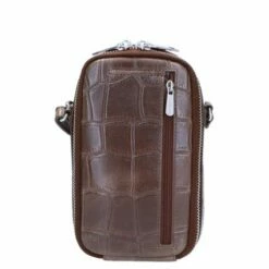 LouLou Essentiels Vintage Croco Mobilebag Cacao 11 LouLou Essentiels Vintage Croco Mobilebag Cacao -NL Rugzak Verkoopwinkel 01mobilebag4s back