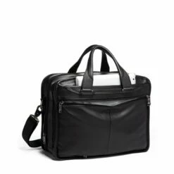 Tumi Alpha Expandable Organizer Laptop 15" Brief Leather Black -NL Rugzak Verkoopwinkel 02603110d3 3