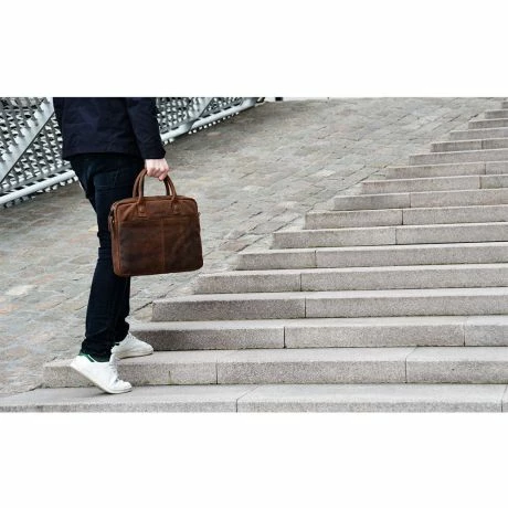 DSTRCT Wall Street Business Laptoptas 15.4'' Cognac 8 DSTRCT Wall Street Business Laptoptas 15.4'' Cognac - Afbeelding 6