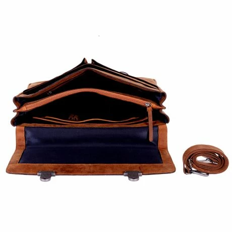 DSTRCT Wall Street A4 Business Aktetas Cognac 6 DSTRCT Wall Street A4 Business Aktetas Cognac - Afbeelding 4