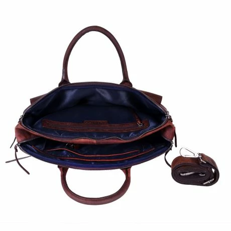 DSTRCT Wall Street Business Laptoptas 17'' Brown 6 DSTRCT Wall Street Business Laptoptas 17'' Brown - Afbeelding 4