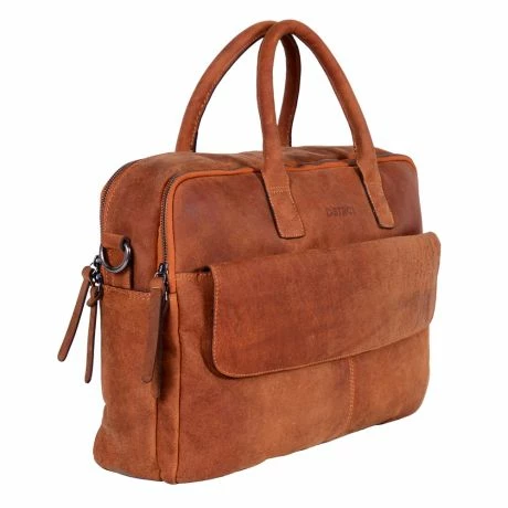 DSTRCT Wall Street Business Laptoptas 17'' Cognac 4 DSTRCT Wall Street Business Laptoptas 17'' Cognac - Afbeelding 2