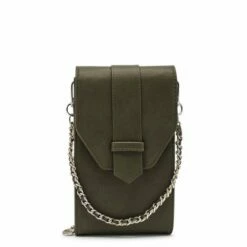 MOSZ Telefoontasje Vegan Dark Taupe Silver