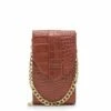 MOSZ Telefoontasje Croco Cognac Gold 1 MOSZ Telefoontasje Croco Cognac Gold -NL Rugzak Verkoopwinkel 1. voorkant bruin goud