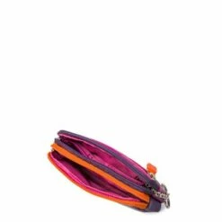 Mywalit Small Leather Double Zip Purse Portemonnee Sangria Multi -NL Rugzak Verkoopwinkel 1265 75 3