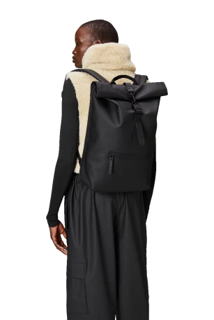 Rains Rolltop 16" Rucksack Black 7 Rains Rolltop 16" Rucksack Black - Afbeelding 5