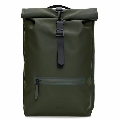 Rains Rolltop 16" Rucksack Green 3 Rains Rolltop 16" Rucksack Green
