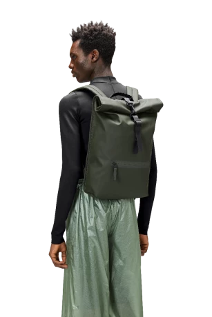 Rains Rolltop 16" Rucksack Green 6 Rains Rolltop 16" Rucksack Green - Afbeelding 4