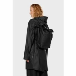 Rains Original Rolltop Rucksack Mini Black -NL Rugzak Verkoopwinkel 13610 black women 1