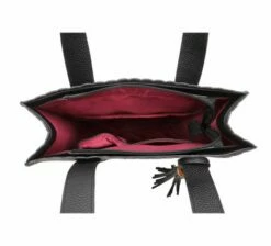 Wimona Paulina Shopper Black -NL Rugzak Verkoopwinkel 1801 kleur zwart binnenkant