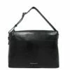 Claudio Ferrici Pelle Vecchia Flat Zipbag Large Schoudertas Black -NL Rugzak Verkoopwinkel 18025 115