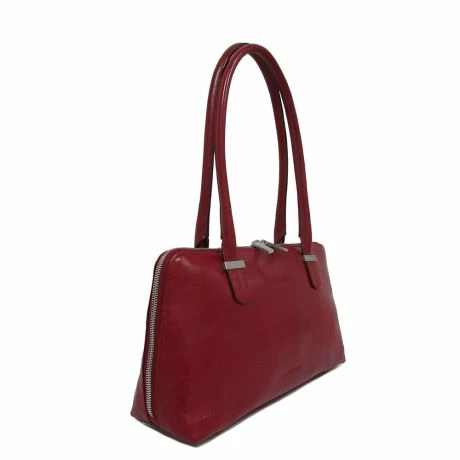 Claudio Ferrici Classico Shopper Schoudertas Red 4 Claudio Ferrici Classico Shopper Schoudertas Red - Afbeelding 2