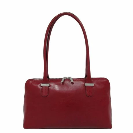 Claudio Ferrici Classico Shopper Schoudertas Red 3 Claudio Ferrici Classico Shopper Schoudertas Red