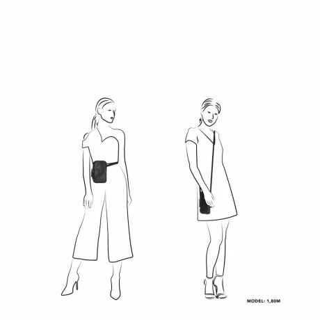 Hide & Stitches Paint Rock Telefoontasje 18632 Zwart 8 Hide & Stitches Paint Rock Telefoontasje 18632 Zwart - Afbeelding 6