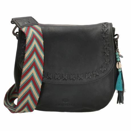 Micmacbags Friendship Klep Schoudertas Zwart 4 Micmacbags Friendship Klep Schoudertas Zwart - Afbeelding 2