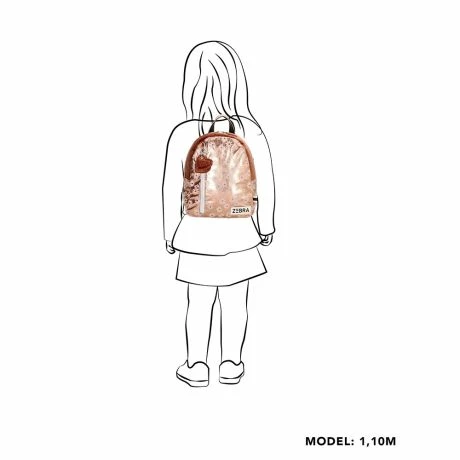 Zebra Girls Rugzak S Roze Gold Flowers 8 Zebra Girls Rugzak S Roze Gold Flowers - Afbeelding 6