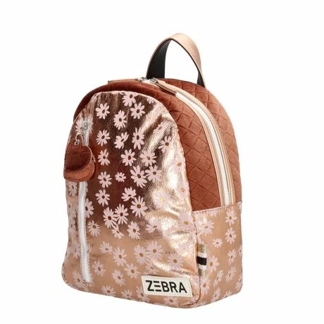 Zebra Girls Rugzak S Roze Gold Flowers 4 Zebra Girls Rugzak S Roze Gold Flowers - Afbeelding 2
