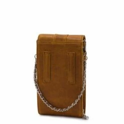 MOSZ Telefoontasje Nature Vintage Cognac Brushed Silver -NL Rugzak Verkoopwinkel 2 vintage cognac silver