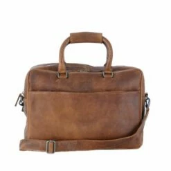 DSTRCT Special Raider Leather Laptopbag 2-vaks 15.6" Cognac
