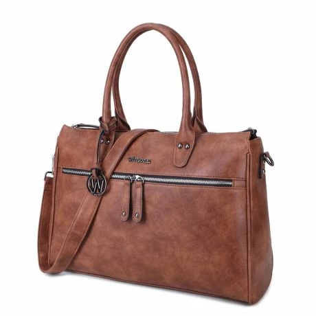 Wimona Fabiana Two Schoudertas Cognac 4 Wimona Fabiana Two Schoudertas Cognac - Afbeelding 2