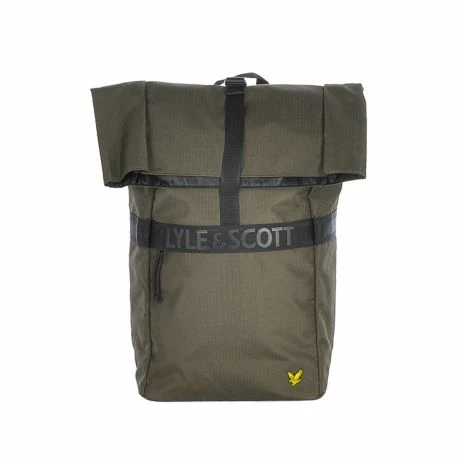Lyle & Scott Recycled Rolltop Backpack Olive 3 Lyle & Scott Recycled Rolltop Backpack Olive