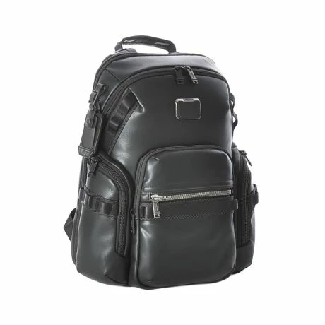 Tumi Alpha Bravo Navigation Leather Backpack Black 4 Tumi Alpha Bravo Navigation Leather Backpack Black - Afbeelding 2