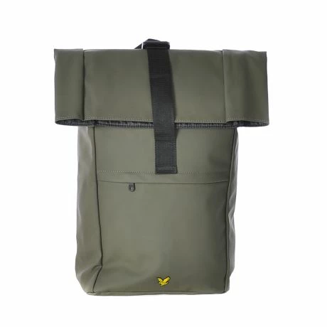 Lyle & Scott Coated Rolltop Backpack Olive 3 Lyle & Scott Coated Rolltop Backpack Olive