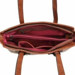 Wimona Angelina Schoudertas Cognac 11 Wimona Angelina Schoudertas Cognac -NL Rugzak Verkoopwinkel 2026 kleur cognac binnenkant