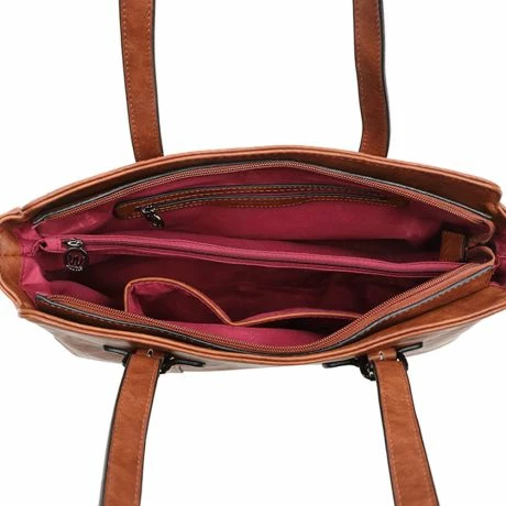 Wimona Angelina Schoudertas Cognac 7 Wimona Angelina Schoudertas Cognac - Afbeelding 5