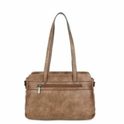 Wimona Angelina Schoudertas Taupe -NL Rugzak Verkoopwinkel 2026 kleur taupe achterkant