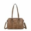 Wimona Angelina Schoudertas Taupe 1 Wimona Angelina Schoudertas Taupe -NL Rugzak Verkoopwinkel 2026 kleur taupe voorkant