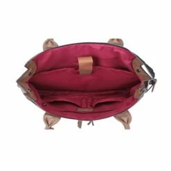 Wimona Catarina One Schoudertas Taupe -NL Rugzak Verkoopwinkel 2031 kleur taupe binnenkant