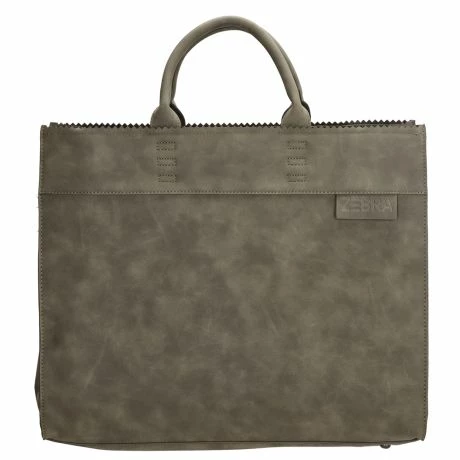 Zebra Natural Bag Kartel Merel Handtas Olijfgroen 4 Zebra Natural Bag Kartel Merel Handtas Olijfgroen - Afbeelding 2