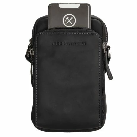 Hide & Stitches Japura Telefoontasje Zwart 4 Hide & Stitches Japura Telefoontasje Zwart - Afbeelding 2