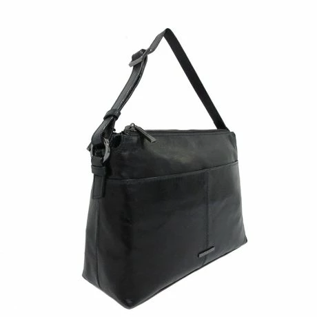 Claudio Ferrici Pelle Vecchia Flat Zipbag Large Schoudertas Navy 5 Claudio Ferrici Pelle Vecchia Flat Zipbag Large Schoudertas Navy - Afbeelding 3