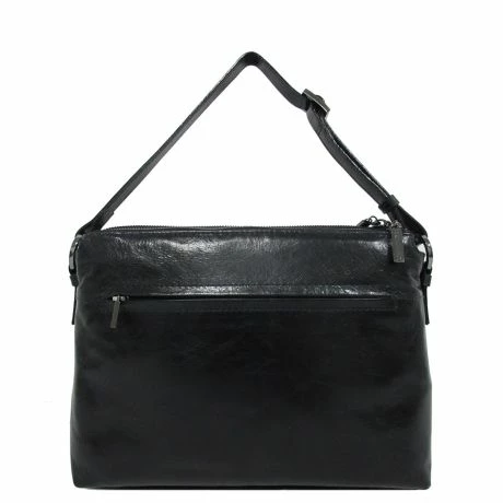 Claudio Ferrici Pelle Vecchia Flat Zipbag Large Schoudertas Navy 4 Claudio Ferrici Pelle Vecchia Flat Zipbag Large Schoudertas Navy - Afbeelding 2