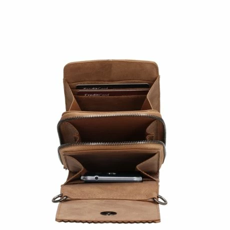 Zebra Natural Bag Noé Telefoontasje Vintage Camel 6 Zebra Natural Bag Noé Telefoontasje Vintage Camel - Afbeelding 4