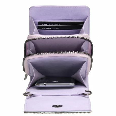 Zebra Natural Bag Noé Telefoontasje Lila Paars 6 Zebra Natural Bag Noé Telefoontasje Lila Paars - Afbeelding 4