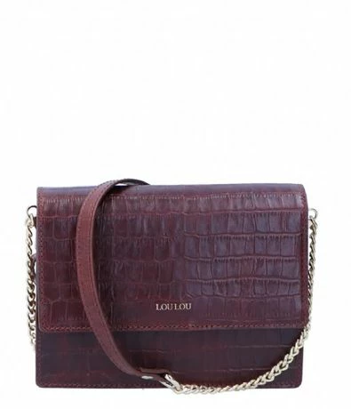 LouLou Essentiels Classic Croc 27 Crossbody Cacao 3 LouLou Essentiels Classic Croc 27 Crossbody Cacao