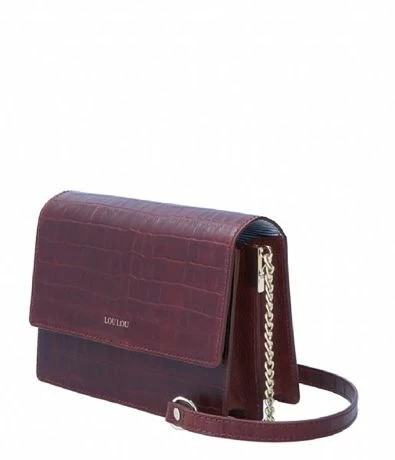 LouLou Essentiels Classic Croc 27 Crossbody Cacao 4 LouLou Essentiels Classic Croc 27 Crossbody Cacao - Afbeelding 2