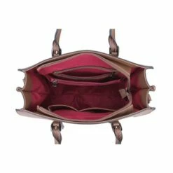 Wimona Natalia Schoudertas Taupe -NL Rugzak Verkoopwinkel 3015 kleur taupe binnenkant