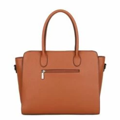 Wimona Sienna Schoudertas Laptop 15.6" Cognac -NL Rugzak Verkoopwinkel 3080 kleur cognac achterkant