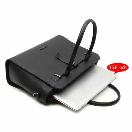 Wimona Sienna Schoudertas Laptop 15.6" Black 6 Wimona Sienna Schoudertas Laptop 15.6" Black - Afbeelding 4