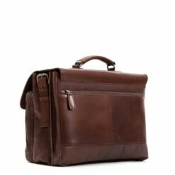 Plevier Quartz Aktetas 1-Vak 15.6" Bruin -NL Rugzak Verkoopwinkel 353 2 quartz achter zij