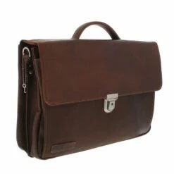 Plevier Vintage Manchester Laptoptas 3-vaks 17.3" Brown 10 Plevier Vintage Manchester Laptoptas 3-vaks 17.3" Brown -NL Rugzak Verkoopwinkel 36 2 bruin zijkant voor