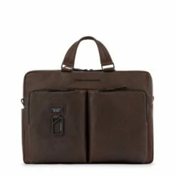 Piquadro Harper Laptop 15"/ IPad 12,9" Briefcase Dark Brown