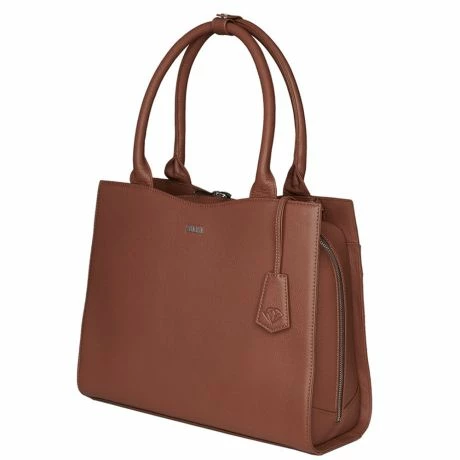 Socha Diamond Leather Businessbag 10-14" Cognac 4 Socha Diamond Leather Businessbag 10-14" Cognac - Afbeelding 2