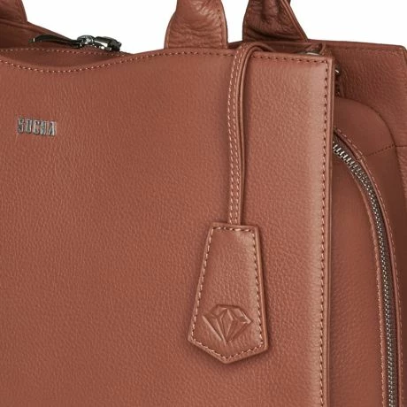Socha Diamond Leather Businessbag 10-14" Cognac 8 Socha Diamond Leather Businessbag 10-14" Cognac - Afbeelding 6
